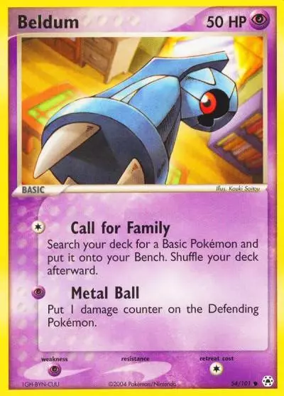 Beldum 54/101 Hidden Legends Pokemon card