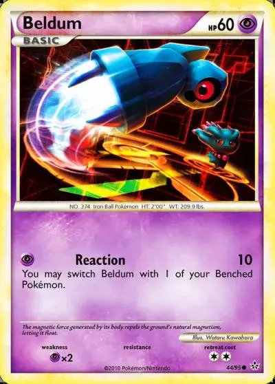 Beldum 44/95 HS—Unleashed Pokemon card