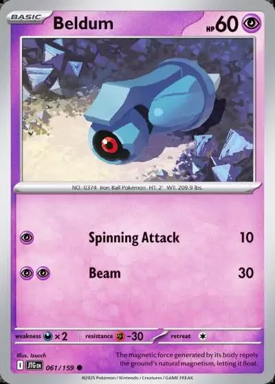 Beldum 61/159 Journey Together Pokemon card