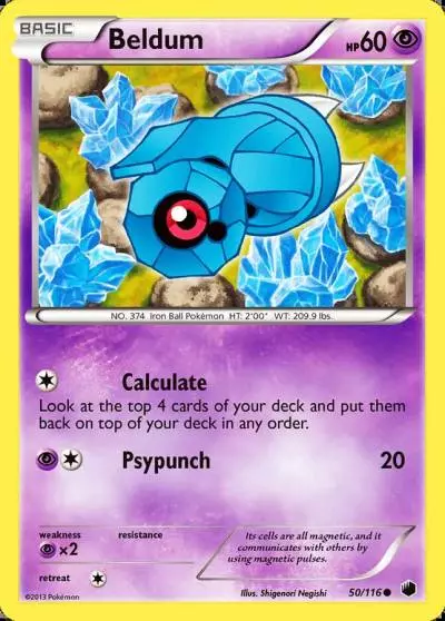 Beldum 50/116 Plasma Freeze Pokemon card