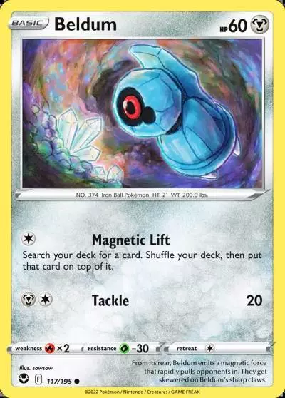 Beldum 117/195 Silver Tempest Pokemon card