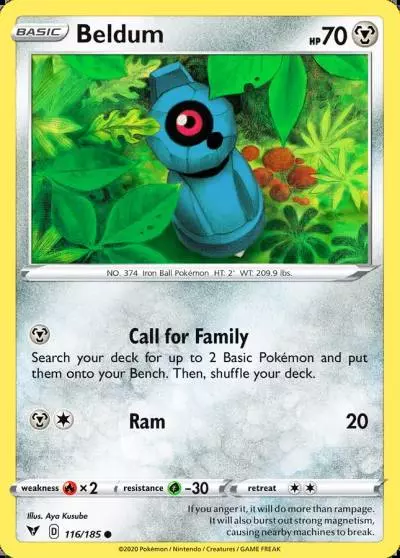 Beldum 116/185 Vivid Voltage Pokemon card