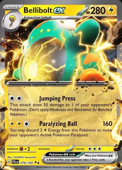 Bellibolt ex 79/193 Paldea Evolved Pokemon card