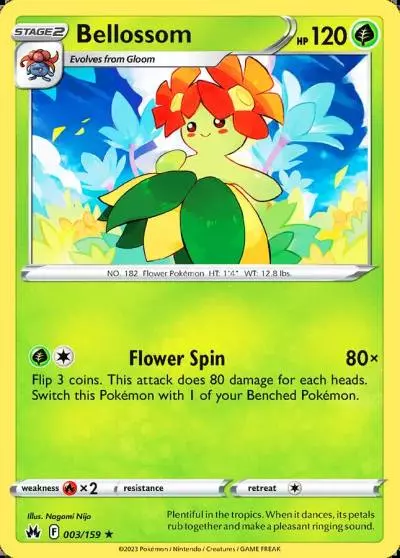 Bellossom 3/159 Crown Zenith Pokemon card