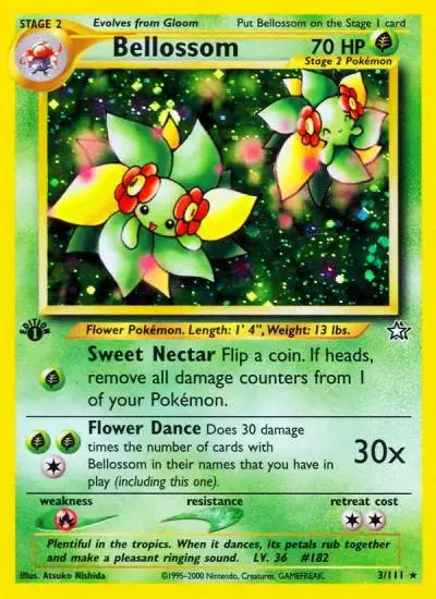 Bellossom 3/111 Neo Genesis Pokemon card