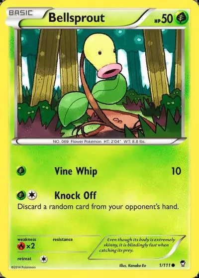 Bellsprout 1/111 Furious Fists Pokemon card