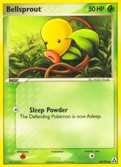 Bellsprout 49/92 Legend Maker Pokemon card