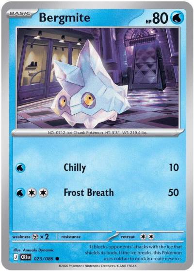 Bergmite 23/86 Chaos Rising Pokemon card