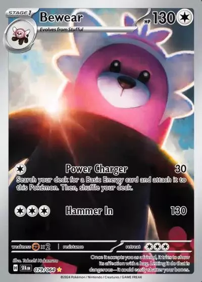 Bewear 79/64 Shrouded Fable Pokemon card