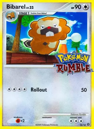 Bibarel 16/16 Pokémon Rumble Pokemon card
