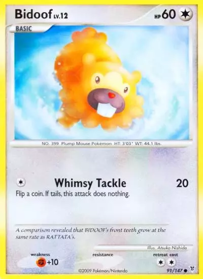 Bidoof 91/147 Supreme Victors Pokemon card