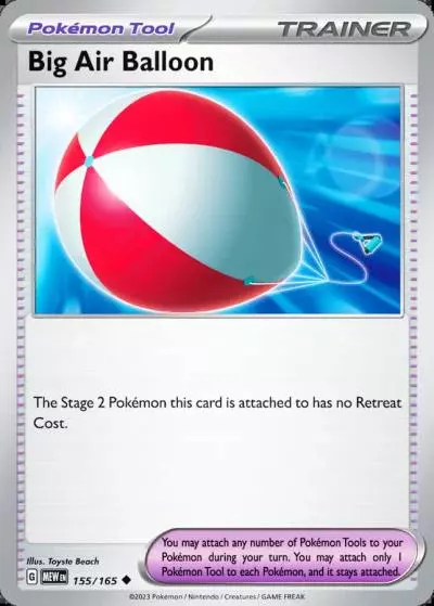 Big Air Balloon 155/165 151 Pokemon card