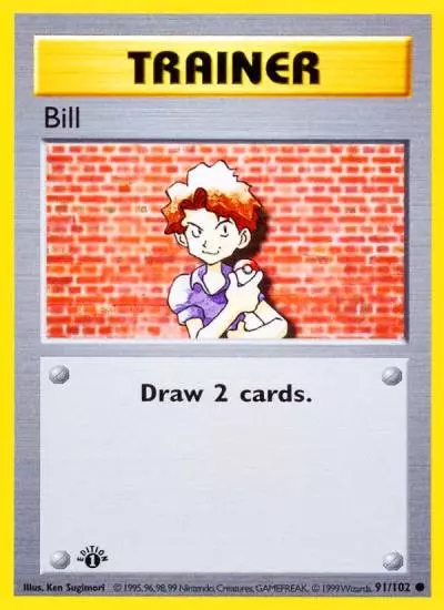 Bill 91/102 Base Pokemon card