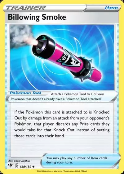 Billowing Smoke 158/189 Darkness Ablaze Pokemon card