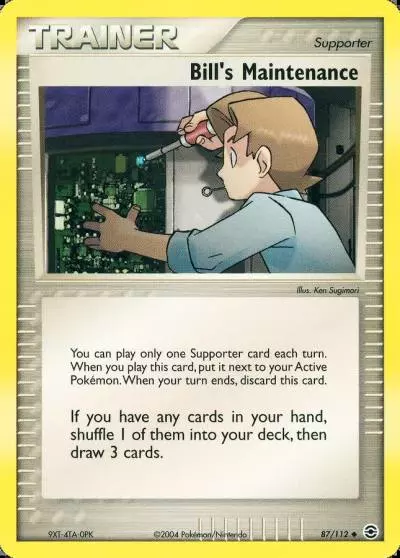 Bill's Maintenance 87/112 FireRed & LeafGreen Pokemon card