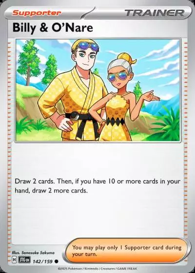 Billy & O'Nare 142/159 Journey Together Pokemon card