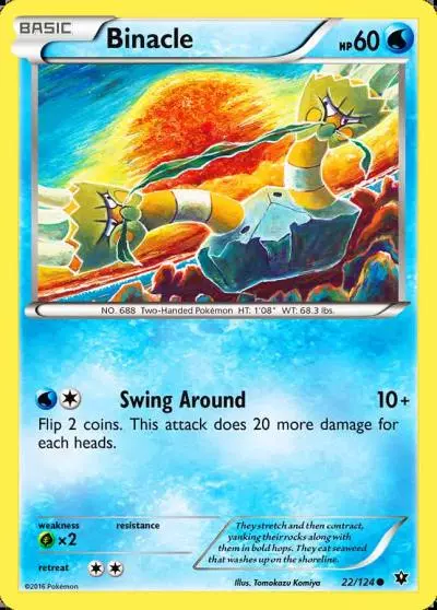 Binacle 22/124 Fates Collide Pokemon card