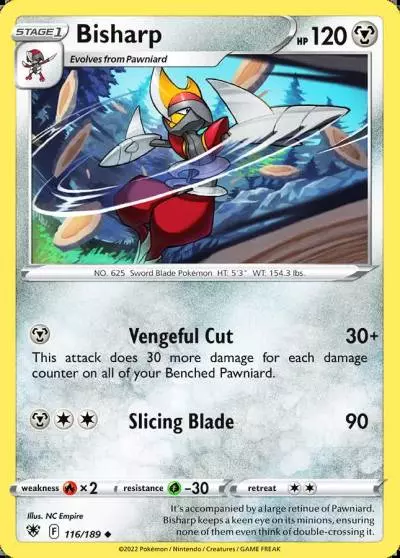 Bisharp 116/189 Astral Radiance Pokemon card