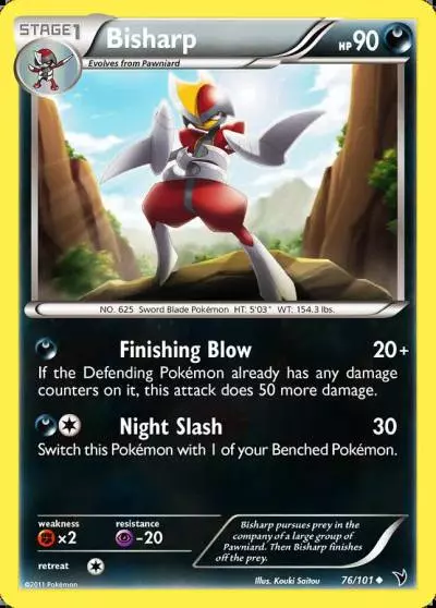 Bisharp 76/101 Noble Victories Pokemon card