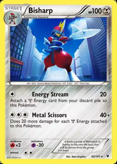 Bisharp 82/101 Noble Victories Pokemon card