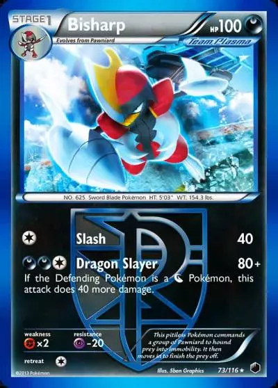 Bisharp 73/116 Plasma Freeze Pokemon card