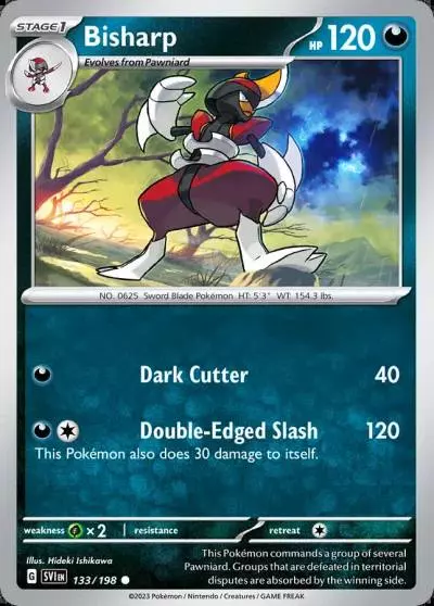 Bisharp 133/198 Scarlet & Violet Pokemon card