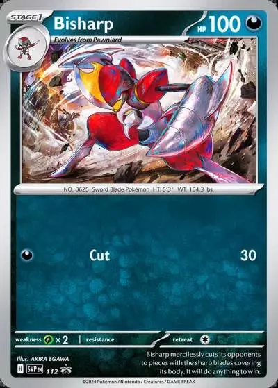 Bisharp 112/165 Scarlet & Violet Black Star Promos Pokemon card