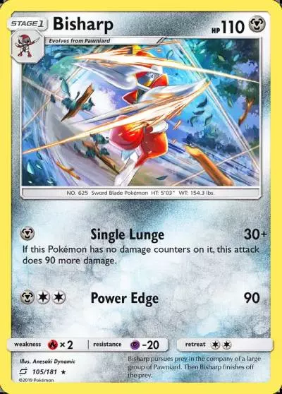 Bisharp 105/181 Team Up Pokemon card