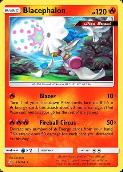 Blacephalon 32/214 Unbroken Bonds Pokemon card