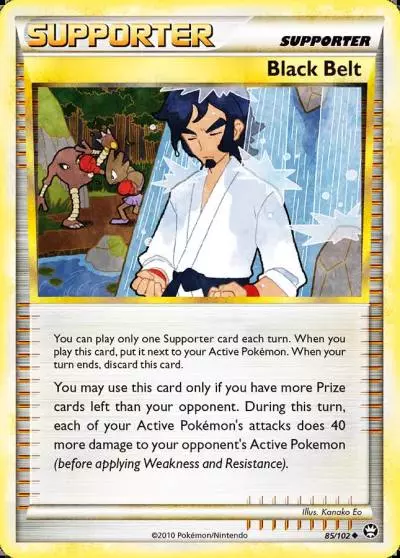 Black Belt 85/102 HS—Triumphant Pokemon card