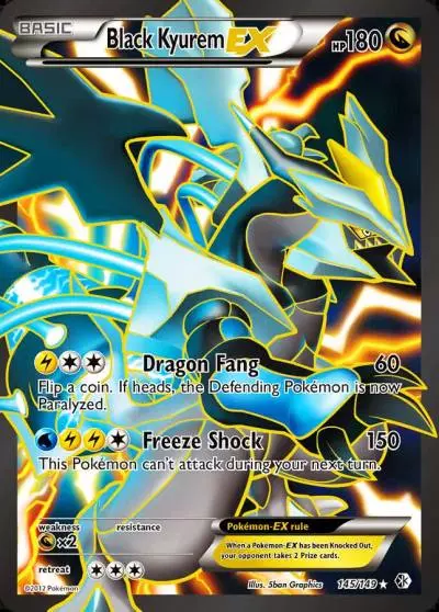 Black Kyurem-EX 145/149 Boundaries Crossed Pokemon card