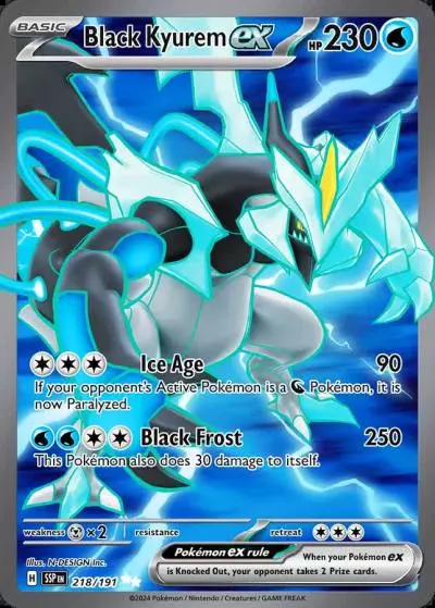 Black Kyurem ex 218/191 Surging Sparks Pokemon card