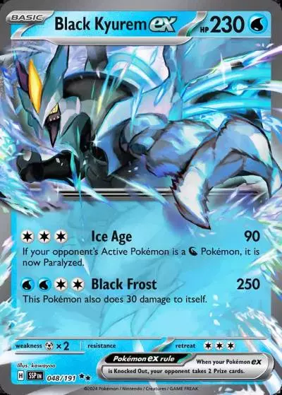 Black Kyurem ex 48/191 Surging Sparks Pokemon card