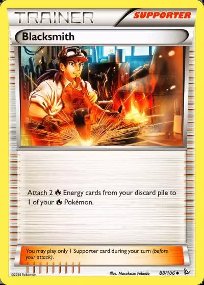 Blacksmith 88/106 Flashfire Pokemon card