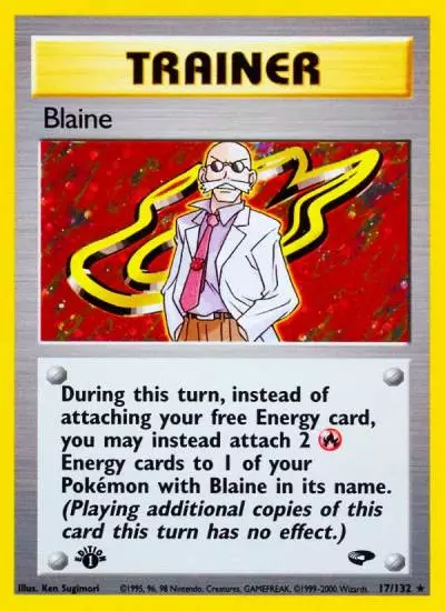 Blaine 17/132 Gym Challenge Pokemon card