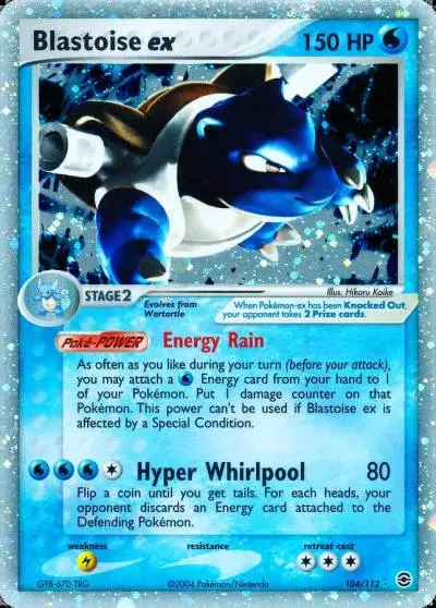 Blastoise ex 104/112 FireRed & LeafGreen Pokemon card