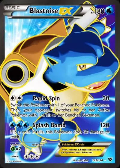 Blastoise-EX 142/146 XY Pokemon card