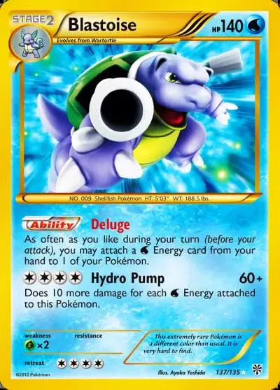 Blastoise 137/135 Plasma Storm Pokemon card