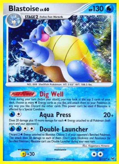 Blastoise 2/127 Platinum Pokemon card