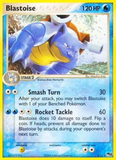 Blastoise 1/17 POP Series 3 Pokemon card