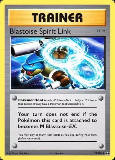 Blastoise Spirit Link 73/108 Evolutions Pokemon card
