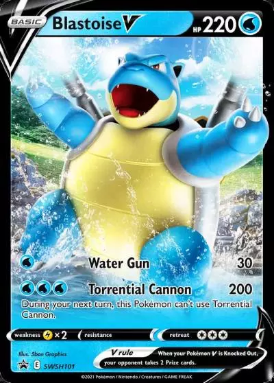Blastoise V SWSH101/307 SWSH Black Star Promos Pokemon card