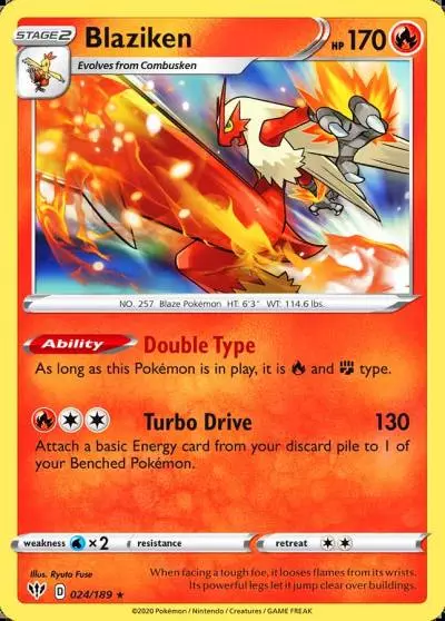 Blaziken 24/189 Darkness Ablaze Pokemon card