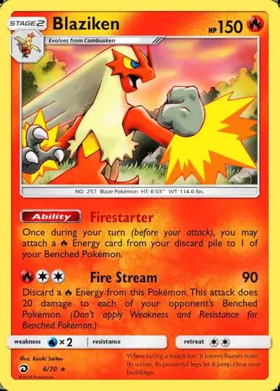 Blaziken 6/70 Dragon Majesty Pokemon card