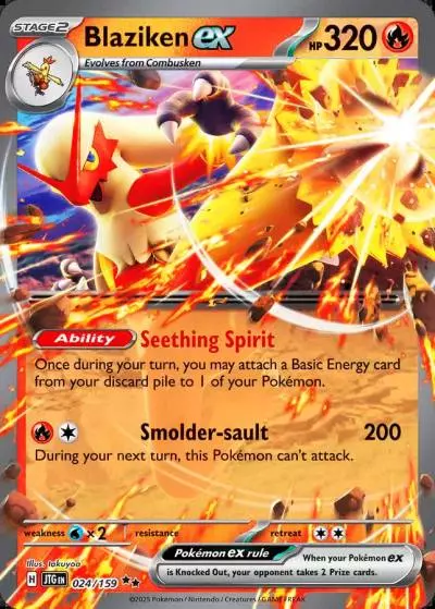 Blaziken ex 24/159 Journey Together Pokemon card