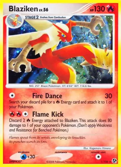Blaziken 1/106 Great Encounters Pokemon card