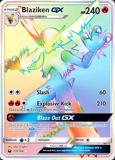 Blaziken-GX 170/168 Celestial Storm Pokemon card