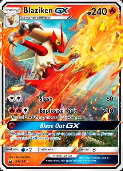 Blaziken-GX 28/168 Celestial Storm Pokemon card