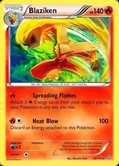 Blaziken 28/160 Primal Clash Pokemon card