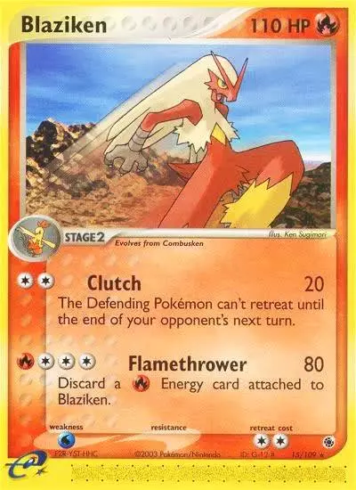 Blaziken 15/109 Ruby & Sapphire Pokemon card
